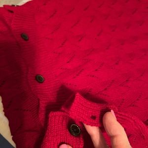 Open weave sweater scarf